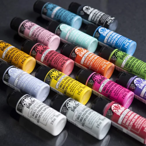 Miniatura 2 de FolkArt Juego de 16 piezas de pintura acrílica para manualidades multisuperficie, formulada para ser no tóxica, perfecta para principiantes