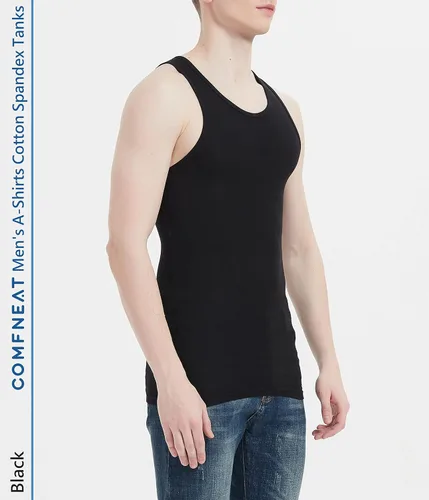 Miniatura 3 de Comfneat Paquete de 6 camisetas sin mangas de algodón y elastano para hombre