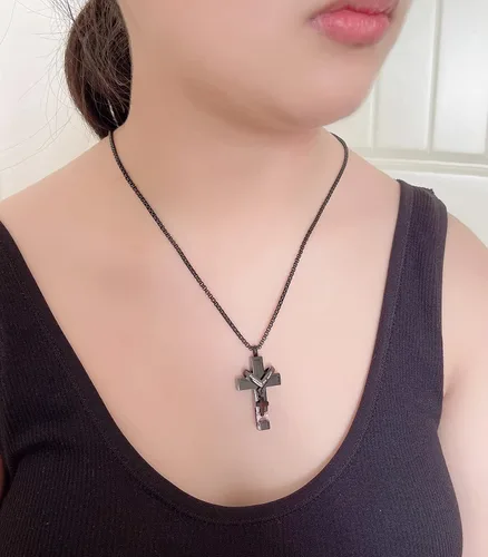 Miniatura 4 de YOUFENG Collares de urna de piedras de nacimiento para cenizas, cruz cremación, urna para cenizas humanas, recuerdo conmemorativo, medallón