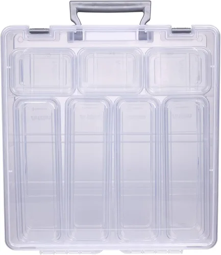 Miniatura 19 de AB Designs 6967ABD Super Satchel con 9 contenedores mezclados en el interior, contenedor apilable para organización de almacenamiento en el hogar