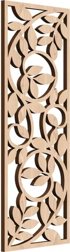 Miniatura 89 de 9 3/8"W x 24 3/8"H x 1/4"T Utica Decorativo Fretwork Madera Paneles de Pared, Abedul
