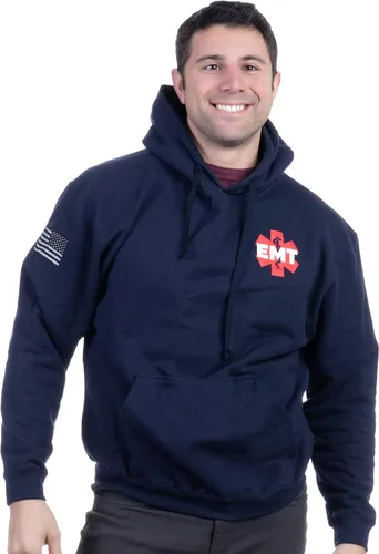 Miniatura 3 de Ann Arbor T-shirt Co. EMT AEMT Star Life Medical Paramedic Ambulance Emergency for Men Women Hooded Sweatshirt Hoody