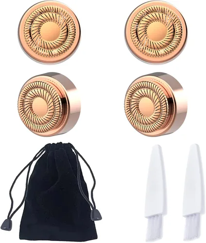 Miniatura 6 de 2 cabezales de repuesto LinMei compatibles con GEN 1 Finishing Touch Flawless Removedor de pelo sin dolor para mujer con cepillos de limpieza Oro