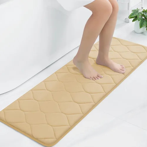 Miniatura 25 de Colorxy - Alfombra de baño de espuma viscoelástica, ultrasuave y antideslizante, absorbe el agua, lavable a máquina, tapete para suelos de ducha