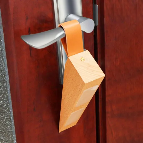 Miniatura 7 de Tope de puerta de madera, cuñas antideslizantes de madera maciza, cuña resistente y duradera, tope de puerta para costura inferior de puerta