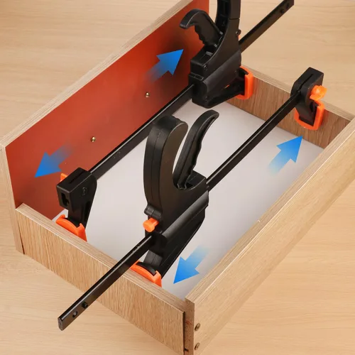 Miniatura 6 de Paquete de 6 abrazaderas de barra F de 10 pulgadas, abrazaderas de barra para trabajo de madera, manualidades, 300 libras, para trabajo de madera