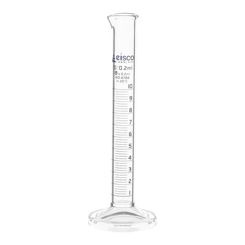 Miniatura 12 de EISCO Cilindro graduado, 16.9 fl oz - Tolerancia clase B ±5.0.0 fl oz - Base redonda - Graduaciones azules - Vidrio de borosilicato 3.3