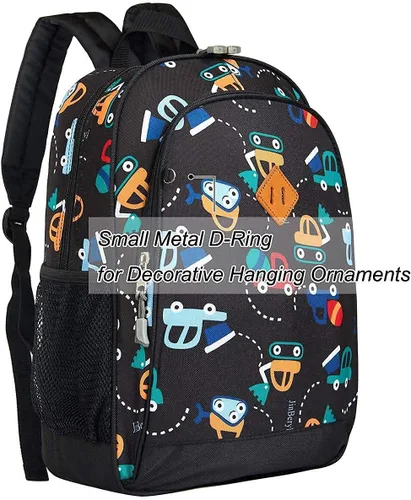 Miniatura 4 de JinBeryl Mochila para niños pequeños de 15 pulgadas, mochila para niños preescolares o jardín de infantes, con correa para el pecho, Caricatura
