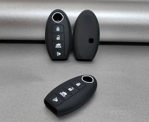 Miniatura 4 de REPROTECTING Funda de goma de silicona para llavero compatible con Nissan 350Z 370Z Altima Armada GT-R Maxima Murano Pathfinder Rogue Select Sentra