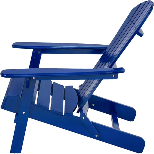 Miniatura 4 de Folding Adirondack Chairs, Solid Wood Outdoor Patio Chairs with All-Weather Construction for Yard, Garden, Backyard, Deck & Fire Pit,Blue