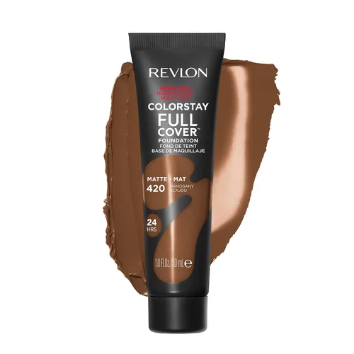 Miniatura 14 de Base líquida de Revlon ColorStay de cobertura completa de larga duración con acabado mate, maquillaje facial ligero resistente al calor y al sudor