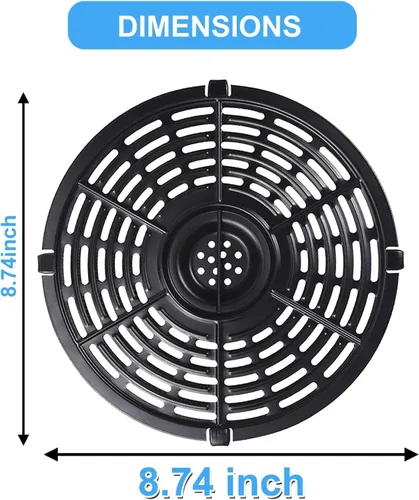 Miniatura 2 de Bandeja de repuesto para freidora de aire, bandeja de repuesto para freidora de aire de 8.7 pulgadas, 5 cuartos de galón, accesorios de repuestos
