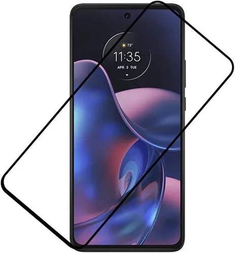 Miniatura 6 de Protector de pantalla de vidrio templado para Motorola Edge 2022 – [2 unidades] Protector de pantalla de vidrio templado negro Frontier Protector