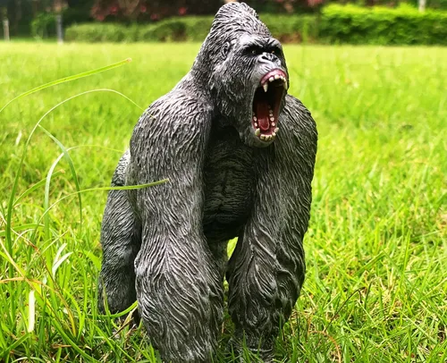 Miniatura 4 de Gorilla Toys Figura de acción Rampage Gorilla Fight Mode Ape - Figuras sólidas de animales salvajes para juegos de rol, juguete para contar historias