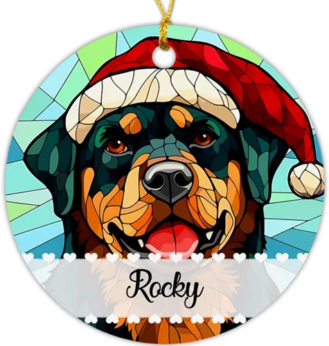 Miniatura 18 de Airedale Terrier - Adorno de Navidad para perro, regalo para Acción de Gracias, perros personalizados con sombrero de Navidad, adornos de Airedale