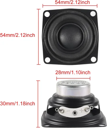 4 unids 2 "2 pulgadas 4 ohmios 10 W gama completa altavoz de audio estéreo altavoz woofer para Arduino 2 pulgadas 4 ohmios 10 W rango completo 4 pzas