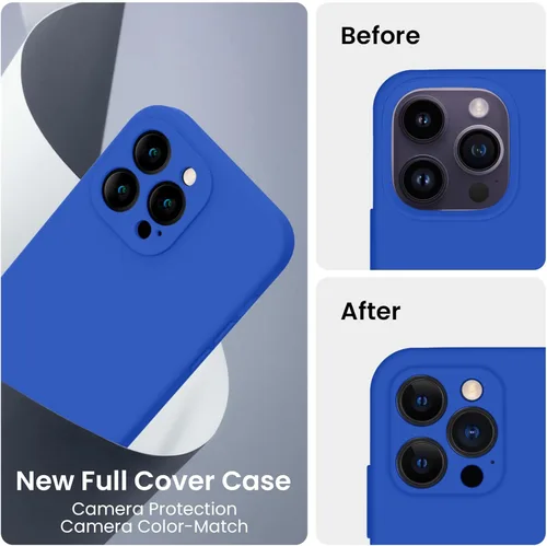 Miniatura 3 de FireNova Funda diseñada para iPhone 14 Pro, funda de silicona mejorada [protección de cámara], forro interior de microfibra suave antiarañazos, 6.1