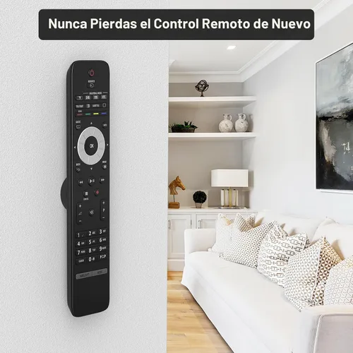 Miniatura 8 de YYILIS Soporte Magnético para Control Remoto de Montaje en Pared, Paquete de 4 Soportes para Control Remoto de TV para Ventilador/Aire Negro