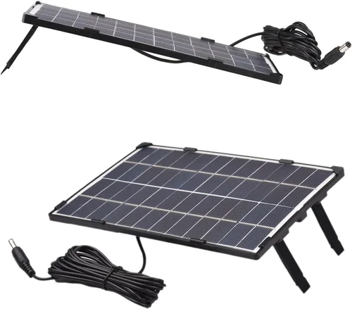 Miniatura 8 de Mini panel solar, 6W 12V panel solar para cámara de seguridad al aire libre célula solar con salida de CC de 10 pies DIY cargador de panel solar