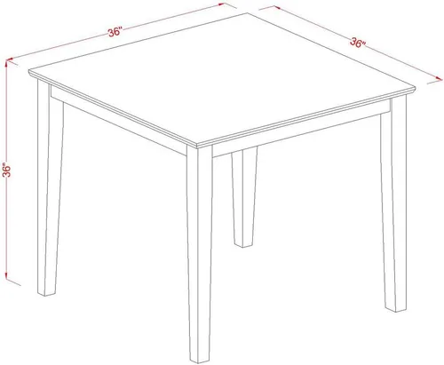 Miniatura 5 de East West Furniture PBCH3-BLK-C - Juego de mesa de comedor de 3 piezas de altura para mostrador de cocina contiene una mesa de comedor cuadrada y 2