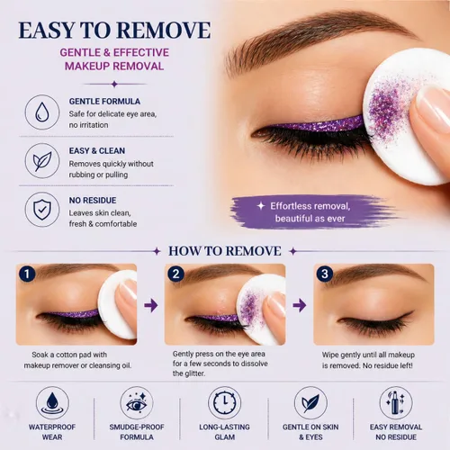 Miniatura 4 de BestLand - Delineador de ojos con purpurina líquida, 10 colores metálicos brillantes con purpurina, sombra de ojos pigmentada, brillo para cejas