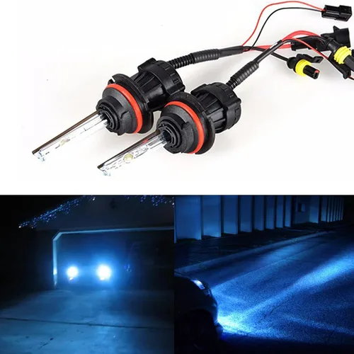 Miniatura 9 de Bombillas HID H4 9003 Bi-Xenon de 35 W superbrillantes de doble luz para faros delanteros, 10000 K, azul profundo, paquete de 2