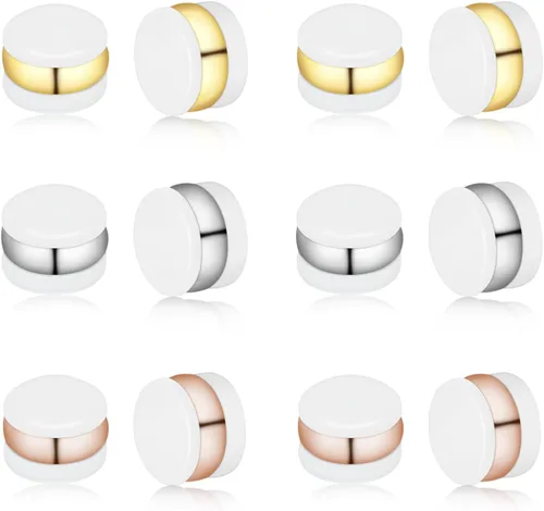 Miniatura 8 de 1080 piezas de repuesto para aretes de plástico de silicona para tachuelas, parte trasera de goma hipoalergénica, tapones transparentes suaves, kits