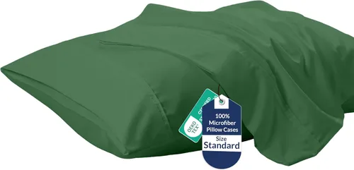Miniatura 52 de Royale Linens Juego de 2 fundas de almohada Queen – Fundas de almohada de cama – 20 x 30 pulgadas – Fundas de almohada negras – 1800 microfibra