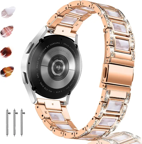 Miniatura 13 de NINKI Correa brillante compatible con Samsung Galaxy Watch 7/6/5/4 FE 1.575 in 1.732 in Classic 1.693 in 1.850 in/Classic 1.654 in 1.811 in/Active 2