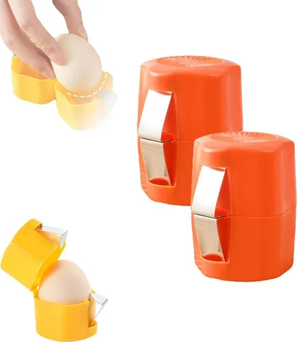 Miniatura 10 de 2026 Nuevo abridor de huevos, separador de cáscara de huevo para huevos crudos, herramienta de galletas, herramienta de corte de huevo de acero