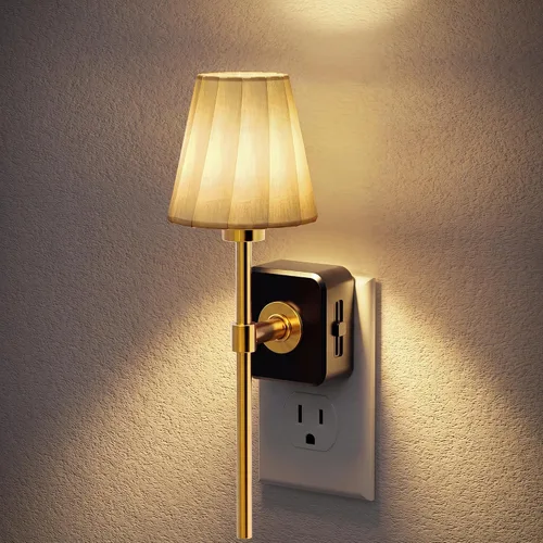 Miniatura 19 de JandCase Luz Nocturna de Vela, Luces Nocturnas que se Enchufan a la Pared, Blanco Suave 3000K, Brillo Ajustable 0-100LM, Sensor de Anochecer a