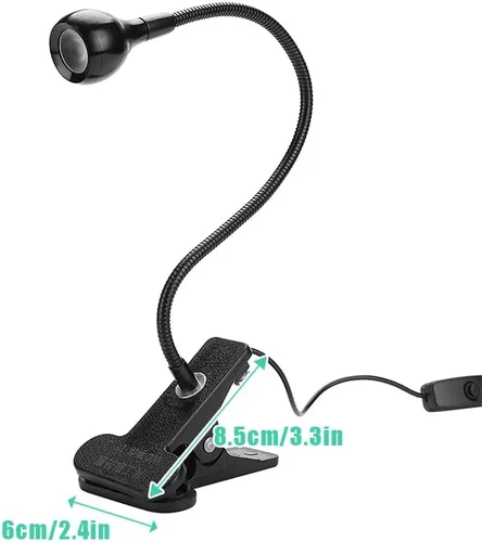 Miniatura 7 de Tiiyee Luz negra LED UV, 3 W, 395 nm, cuello de cisne flexible, luz negra, UV, lámpara de curado ultravioleta, lámpara portátil de cuello de cisne