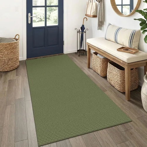 Miniatura 74 de EARTHALL Alfombra de pasillo 3x14 pies, alfombras lavables extra largas para pasillos, tejidas, antideslizante, alfombra trenzada para entrada
