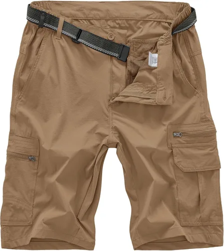 Miniatura 18 de Jessie Kidden - Pantalones cortos para hombre, estilo informal, para exteriores, con cintura expansible, ligeros, impermeables, de secado rápido