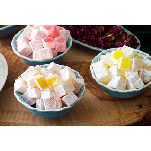 Miniatura 5 de Cerez Pazari - Delicia turca con sabores de rosa, naranja y limón, mezcla de 14 oz. Caja de regalo con snacks gourmet tamaño mediano. Sin nueces.