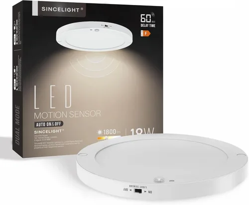 Miniatura 17 de SINCELIGHT PIR - Lámpara de techo LED con sensor de movimiento de 7 W (Φ6 pulgadas/5.748 in), encendido/apagado automático, activación por Blanco