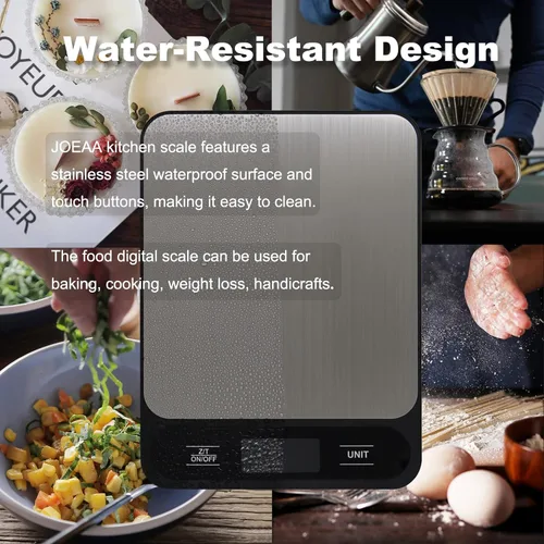 Miniatura 6 de Báscula de cocina de alimentos, 22.0 lbs y 22 libras digitales gramos y onzas para perder