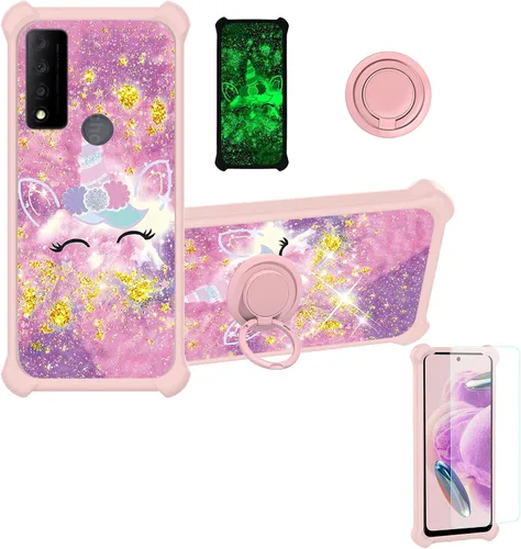 Miniatura 103 de jioeuinly JSF-DJS - Funda compatible con Nothing Phone 2a con protector de pantalla de vidrio templado, policarbonato duro + silicona suave, soporte