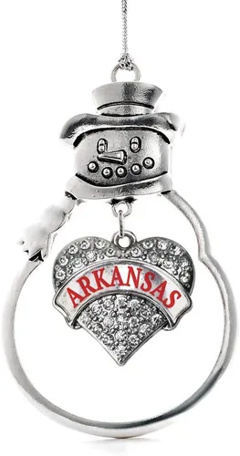 Miniatura 37 de Inspired Silver - Big Sis - Adorno de Navidad plateado - Adorno de árbol de Navidad con dije de corazón con circonita cúbica - Decoración colgante