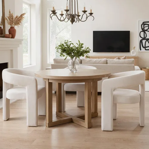 Miniatura 63 de HNY Silla moderna de cocina y comedor de estilo barril, silla de acento tapizada en cuero sintético PU con brazo, silla de lado de 47 cm de ancho