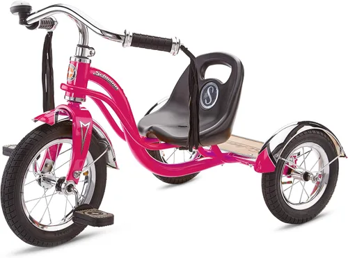 Miniatura 2 de Schwinn Bicicleta Roadster para niños pequeños, triciclo clásico para niños, marco de triciclo de acero de posición baja con campana y borlas