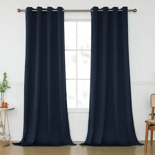 Miniatura 26 de KEQIAOSUOCAI Cortinas rosa bebé de 63 pulgadas para habitación de niñas - Con aislamiento térmico que oscurece la habitación, cortinas de ventana