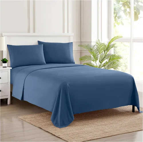 Miniatura 51 de Juego de sábanas de 1800 hilos – Sábanas de microfibra cepillada suave de calidad egipcia – Juego de ropa de cama de lujo con sábana encimera
