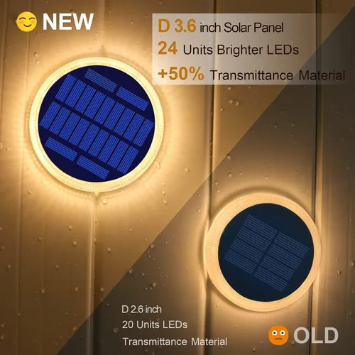 Miniatura 3 de YiLaie – Luces solares para escalones al aire libre, impermeables, blanco cálido, luces de escalera alimentadas por energía solar para escalones
