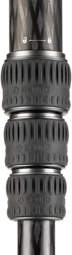 Miniatura 9 de Benro Mammoth - Trípode de fibra de carbono de 4 secciones con cabezal fluido WH15 Wildlife de 2 vías, cuenco resistente de 2.953 in, contrapeso
