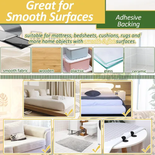 Miniatura 5 de TEUVO 4.3 in x 19.7 ft (19.7 pies) antideslizantes para cojines de sofá, tiras de almohadillas para colchón que evitan que el colchón de la cama