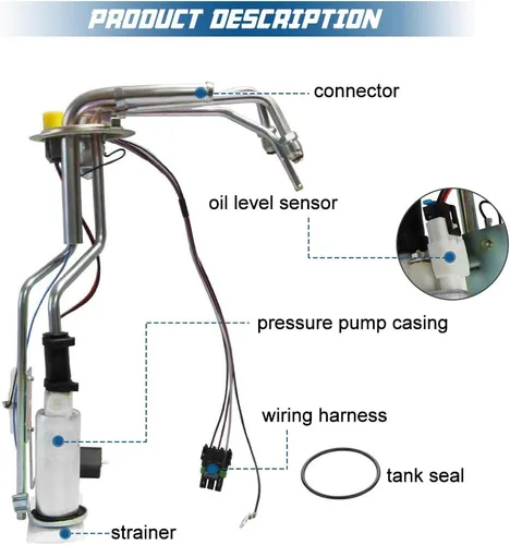 Miniatura 3 de Módulo de Ensamblado de Bomba de Combustible E3621S Compatible con C1500, C2500, C3500, K1500, K2500, K3500 de 1988 1989 1990 1991 1992 1993 1994