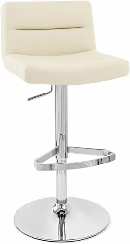 Miniatura 10 de Zuri Muebles enrejado ajustable altura giratoria taburete de bar sin brazos con base cromada - negro