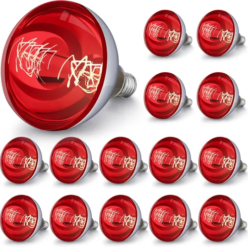 Miniatura 13 de VIHOSE Paquete de 4 lámparas de calor de 125 W, 120 V, R40, bombillas incandescentes de vidrio, bombillas de calefacción incandescentes para re
