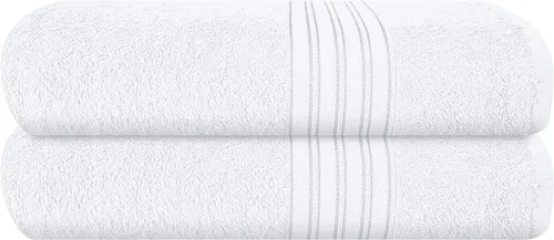 Miniatura 48 de BOUTIQUO Juego de 2 toallas de baño 100% algodón de 28 x 55 pulgadas, toallas de baño grandes ecológicas, compactas, de secado rápido, ligeras, Rosa